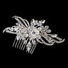 Wonderful Silver Clear Crystal Bridal Wedding Hair Comb 9843