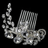 Silver Clear Multi Cut Rhinestone Swirl Vine Bridal Wedding Hair Comb