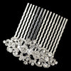 Rhodium Silver Vintage Rhinestone Bridal Wedding Hair Comb 9932