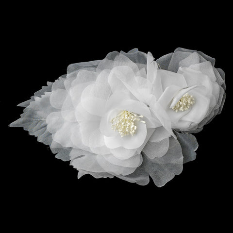Sheer Flower Bridal Wedding Headpiece Bridal Wedding Hair Comb 9956