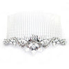 Rhodium Silver Vintage Bridal Wedding Hair Comb 9959