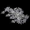 Rhodium Ivory Pearl & Clear Rhinestone Couture Vine Bridal Wedding Hair Comb 2993
