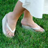 Breeze ~ High Wedge Bridal Wedding Flip Flops with Sequins & Crystals
