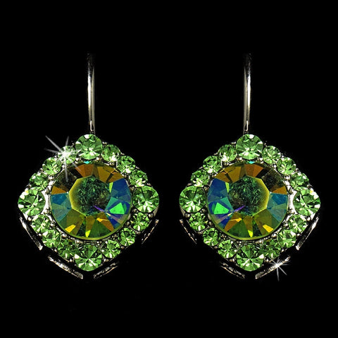 Earring 1003 Silver Green