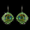 Earring 1003 Silver Green