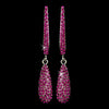 Earring 1026 Silver Fuchsia