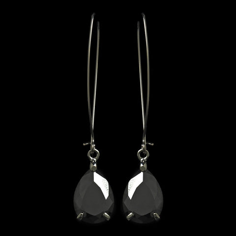 Earring 1030 Silver Black