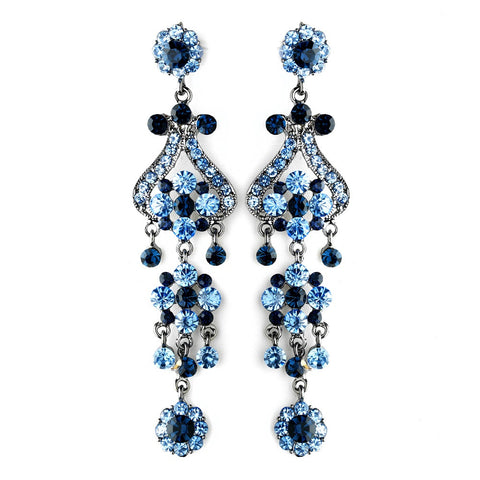 Antique Silver Navy Earring Set 1033