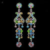 Silver Multi Colored Earring Set 1033