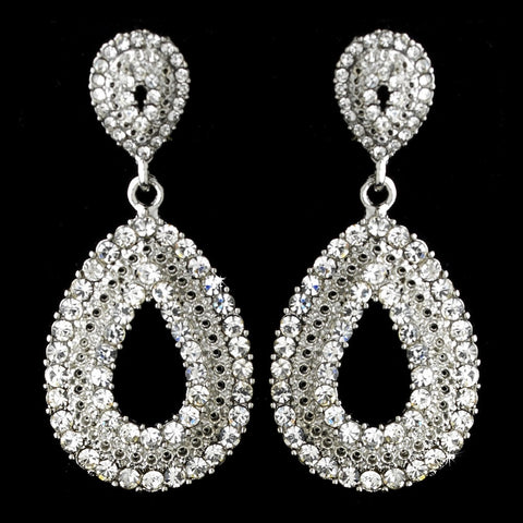 Silver Clear Earring Set 1056