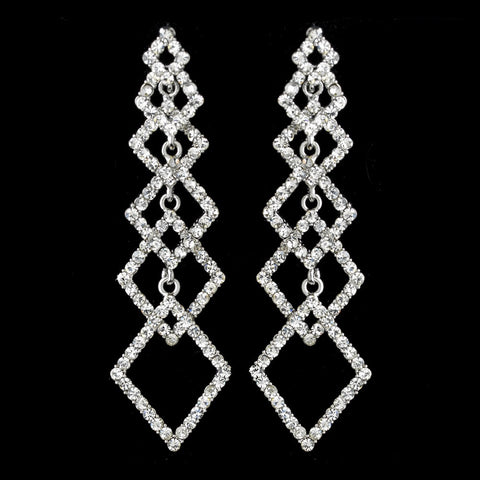 Silver Clear Earring Set 1057