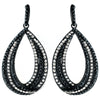 Black Clear on Black Earring Set 1058