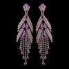Silver Amethyst Earring Set 1059