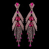 Silver Pink Earring Set 1059