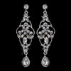 Wonderful Silver Clear Crystal Chandelier Bridal Wedding Earrings 1064