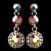 Silver AB Swarovski Crystal Earring Set 1263