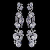 Silver Clear CZ Bridal Wedding Earrings 1301