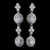 Silver Clear CZ Bridal Wedding Earrings 1302