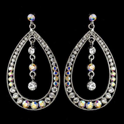 Silver Clear AB Earring Set 1331