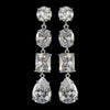 Dazzling Cubic Zirconium Dangling Bridal Wedding Earrings E 1652