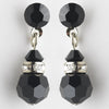 Black Swarovski Crystal Bridal Wedding Earrings 200