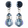 Navy Swarovski Crystal Bridal Wedding Earrings 200
