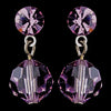 Silver Rhinestone & Swarovski Crystal Bead Drop Bridal Wedding Earrings 202