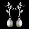 Antique Silver Freshwater Pearl Earring Set 2029