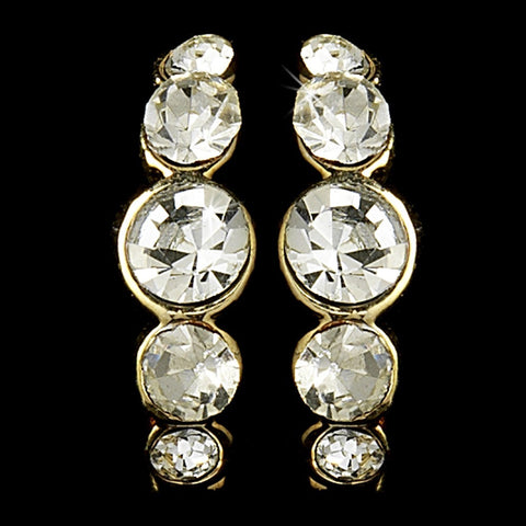 Earring 20339 Gold Clear