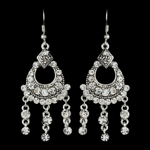 Earring 20371 Silver Clear