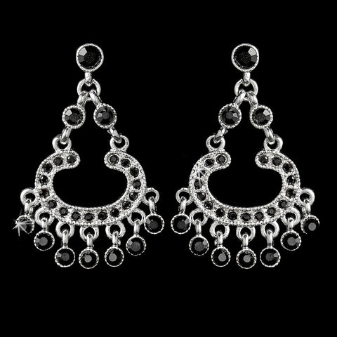Earring 20377 Silver Black