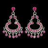 Earring 20377 Silver Fuchsia
