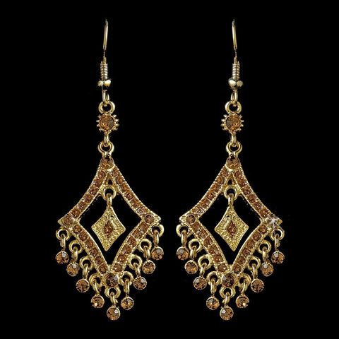 Earring 20381 Gold Light Brown