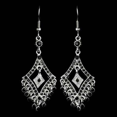 Earring 20381 Silver Black