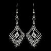 Earring 20381 Silver Black