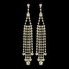 * Perfect Charming Gold Clear Dangling Rows Earring 20426