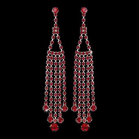 * Perfect Charming Red Dangling Rows Earring 20426