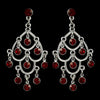 * Stunning Unique Composition Silver Burgundy Earring 20476