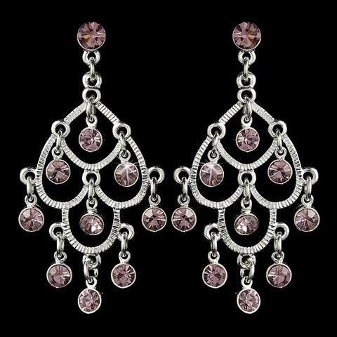 Earring 20476 Silver Light Amethyst