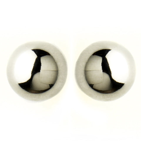 Silver Tiffany Inspired Ball Bridal Wedding Earrings 2063