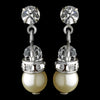 Precious Pearl & Crystal Drop Bridal Wedding Earrings 216