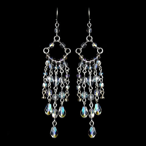 * AB Swarovski Crystal Bridal Wedding Earrings E 240