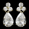 Stunning Cubic Zirconia Crystal Drop Bridal Wedding Earrings 2404