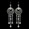 Silver Clear Austrian Crystal Chandelier Bridal Wedding Earrings 24496