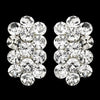 Clear Rhinestone Bridal Wedding Hair Clip On Bridal Wedding Earrings E 24678