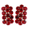 Red Rhinestone Bridal Wedding Hair Clip On Earring 24678
