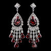 Silver Red Chandelier Earring 24792