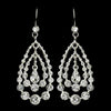 Silver Clear Rhinestone Chandelier Bridal Wedding Earrings E 24802