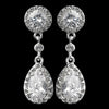 Cubic Zirconia Drop Bridal Wedding Earrings 25197
