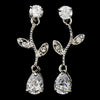 Silver Cubic Zirconia Vine Bridal Wedding Jewelry Set N 2014 & E 2657